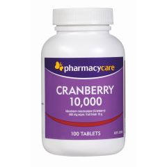 Pharmacy Care Cranberry 10,000 100 Tablets