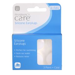 Pharmacy Care Ear Plugs Silicone 3 Pairs + Case