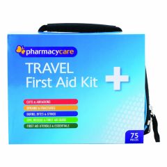 Pharmacy Care First Aid Kit Travel 75 Pieces