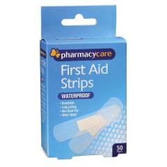 Pharmacy Care First Aid Strip Waterproof 50 Pack