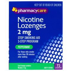 Pharmacy Care Nicotine Lozenges 2mg 72 Pack