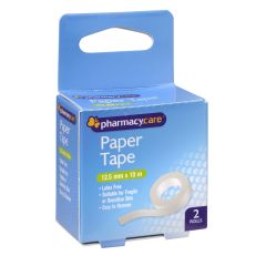 Pharmacy Care Paper Tape 12.5mm X 10m 2 Pack