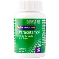 Pharmacy Care Paracetamol Bottle 100 Tablets