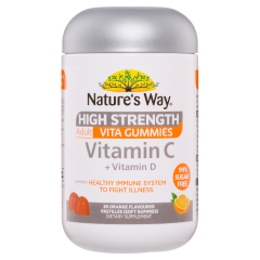 Nature's Way High Strength Adult Vita Gummies Vitamin C + Vitamin D 65's