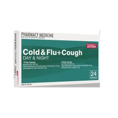 Pharmacy Action Cold/F Cough D/N24 (Paracetamol, Dextromethorphan,)