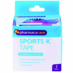 Pharmacy Care Sports K Tape 50mm X 5m Pink