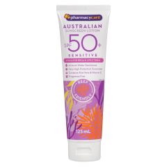 Pharmacy Care Sunscreen Lotion Sensitive SPF50+ 125mL