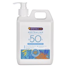 Pharmacy Care Sunscreen Lotion SPF50+ 1 Litre