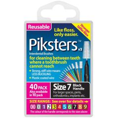 Piksters Interdental Brushes Black Size 7 40Pk