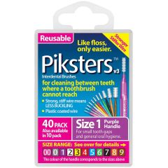 Piksters Interdental Brushes Purple Size 1 40Pk