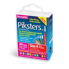 Piksters Interdental Brushes Red Size 4 40Pk