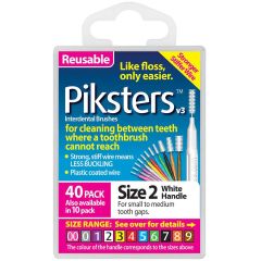 Piksters Interdental Brushes White Size 2 40Pk