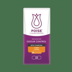 Poise Charcoal Liners For Bladder Leaks Light 22 Pack