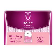 Poise Liners For Bladder Leaks Ultra Long 20 Pack