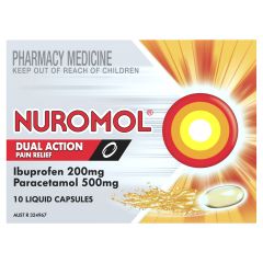 Nuromol Dual Action 10 Liquid Capsules