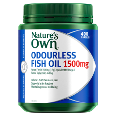 Nature's Own Odourless Fish Oil 1500mg 400 Capsules