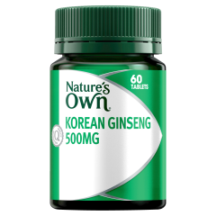 Nature's Own Korean Ginseng 500mg 60 Tablets