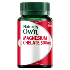 Nature's Own Magnesium Chelate 500mg 75 Capsules