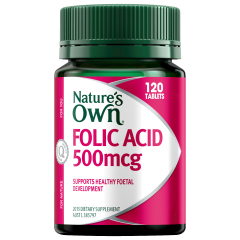 Nature's Own Folic Acid 500mcg 120 Tablets