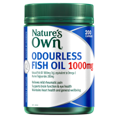 Nature's Own Odourless Fish Oil 1000mg 200 Capsules