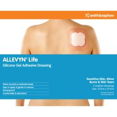 Smith & Nephew Allevyn Life Sikicone Gel Adhesive Dressing 12.9cm X 12.9cm Medium