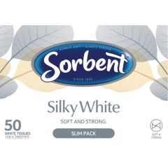 Sorbent Facial Tissues White 50