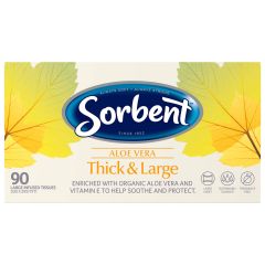 Sorbent Thick & Large Aloe Vera Tissues 90 Pack