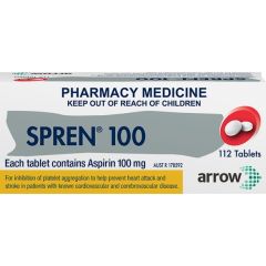 Spren Aspirin Tab 100mg 112