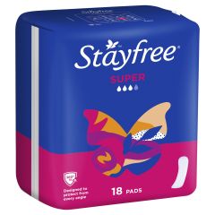 Stayfree Pad Super No Wing 18Pk Z6