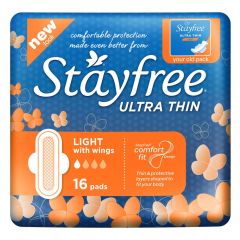 Stayfree Ultra Thin Wings Light 16 Pack