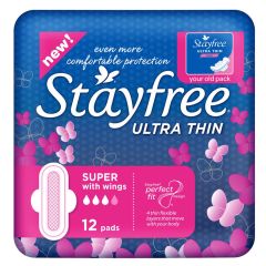 Stayfree Ultra Thin Wings Super 12 Pack