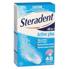 Steradent Active Plus Denture Cleansing Tablets 48 Pack