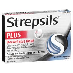 Strepsils Plus Blocked Nose 16 Lozenges
