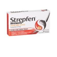 Strepfen Intensive Sugar Free Orange 16 Lozenges (Flurbiprofen)