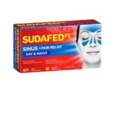 Sudafed Pe Sinus + Pain Relief Day & Night Tablets 24 Pack