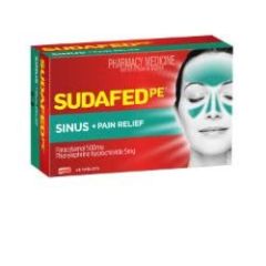 Sudafed Pe Sinus + Pain Relief Tablets 48 Pack