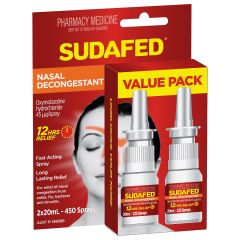Sudafed Nasal Spray Twin 2 x 20mL