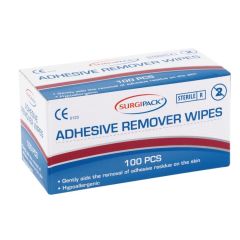 Surgi Adhesive Remover Wipes 100 Pk