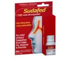 Sudafed Nasal Decongestant Spray Refill 20mL