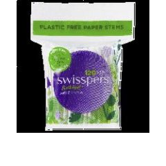 Swisspers Cotton Tips Paperstems 120Pk