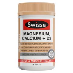 Swisse Ultiboost Magnesium,Calcium & Vitamin D3 120 Tablets