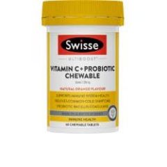 Swisse Ultiboost Vitamin C + Probiotic Chewable 60 Pack