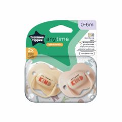 Tommee Tippee Closer To Nature Anytime Soothers 0-6 Months 2 Pack