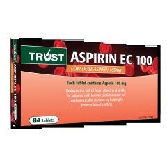 Trust Aspirin Ec 100mg 84 Tabs