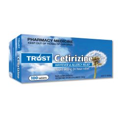 Trust Cetirizine 10mg 100 Tablets