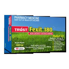 Trust Fexit 180mg 50 Tablets (Fexofenadine)