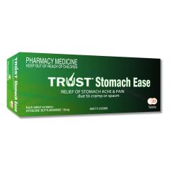 Trust Stomach Ease 10mg 20 Tablets (Hyoscine Butylbromide)