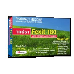 Trust Fexit 180mg 10 Tablets (Fexofenadine)