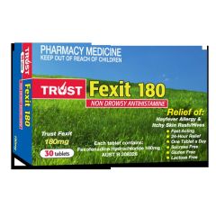 Trust Fexit 180mg 30 Tablets (Fexofenadine)