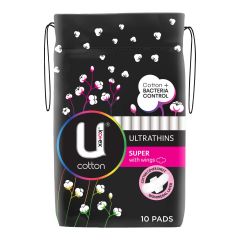 U By Kotex Cotton Pads Super 10 Pack